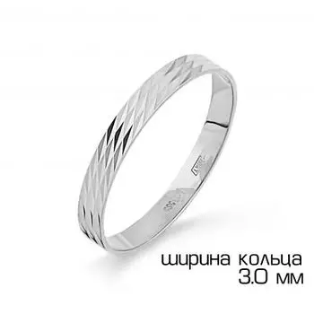 Кольцо обручальное из белого золота Линии Любви