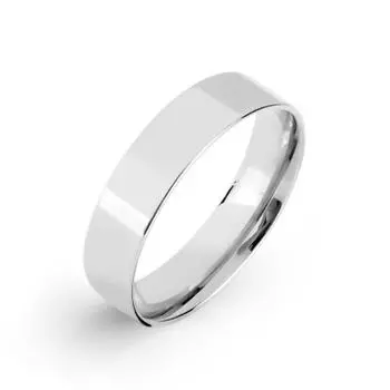 Кольцо обручальное из белого золота Линии Любви