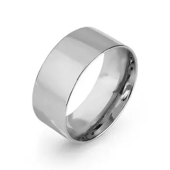 Кольцо обручальное из белого золота Линии Любви