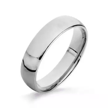 Кольцо обручальное из белого золота Линии Любви