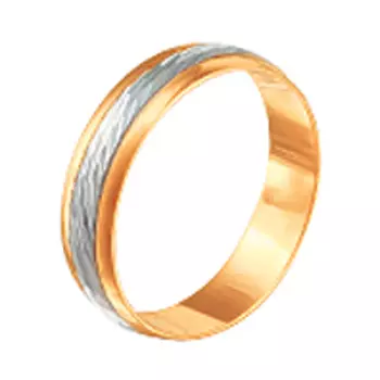 Кольцо обручальное из красного золота Линии Любви