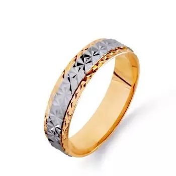 Кольцо обручальное из красного золота Линии Любви