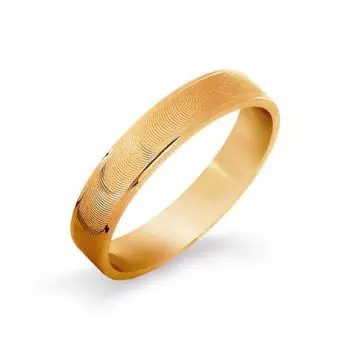 Кольцо обручальное из красного золота Линии Любви