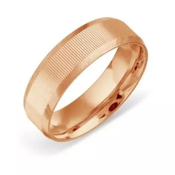 Кольцо обручальное из красного золота Линии Любви