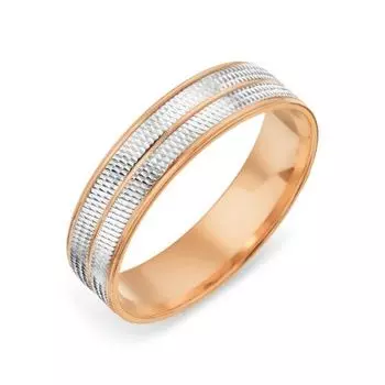 Кольцо обручальное из красного золота Линии Любви