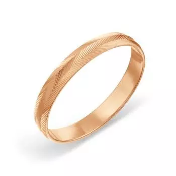 Кольцо обручальное из красного золота Линии Любви