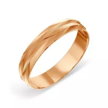 Кольцо обручальное из красного золота Линии Любви