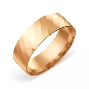 Кольцо обручальное из красного золота Линии Любви