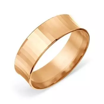 Кольцо обручальное из красного золота Линии Любви