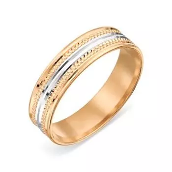 Кольцо обручальное из красного золота Линии Любви