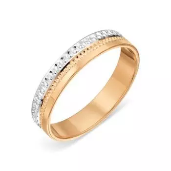 Кольцо обручальное из красного золота Линии Любви