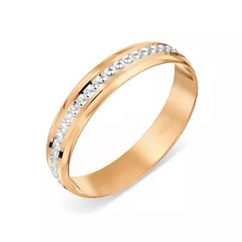 Кольцо обручальное из красного золота Линии Любви