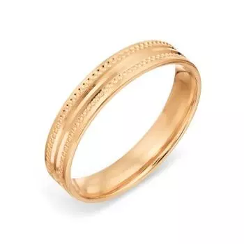 Кольцо обручальное из красного золота Линии Любви