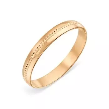 Кольцо обручальное из красного золота Линии Любви