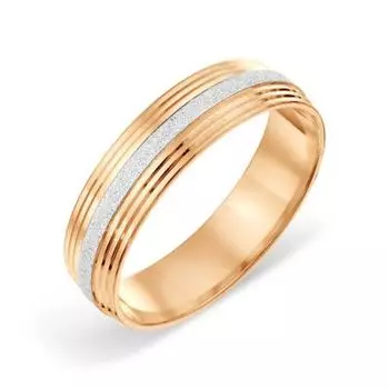 Кольцо обручальное из красного золота Линии Любви