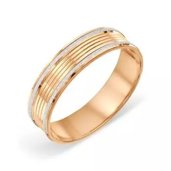 Кольцо обручальное из красного золота Линии Любви