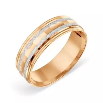 Кольцо обручальное из красного золота Линии Любви