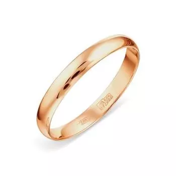 Кольцо обручальное из красного золота Линии Любви