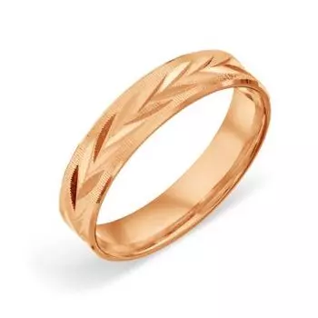 Кольцо обручальное из красного золота Линии Любви