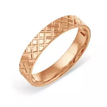 Кольцо обручальное из красного золота Линии Любви