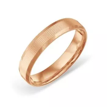 Кольцо обручальное из красного золота Линии Любви