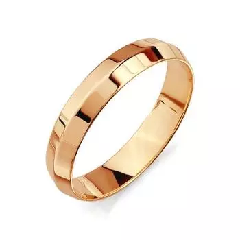 Кольцо обручальное из красного золота Линии Любви