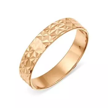 Кольцо обручальное из красного золота Линии Любви