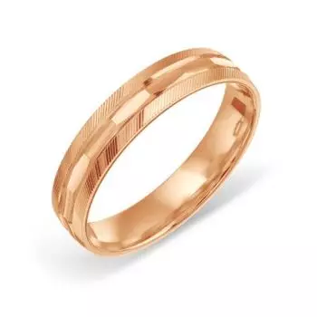 Кольцо обручальное из красного золота Линии Любви