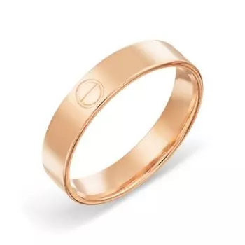 Кольцо обручальное из красного золота Линии Любви