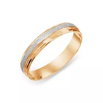 Кольцо обручальное из красного золота Линии Любви