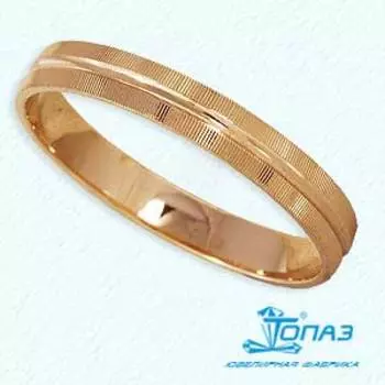 Кольцо обручальное из красного золота Линии Любви