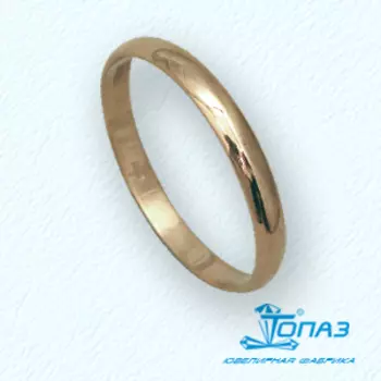 Кольцо обручальное из красного золота Линии Любви
