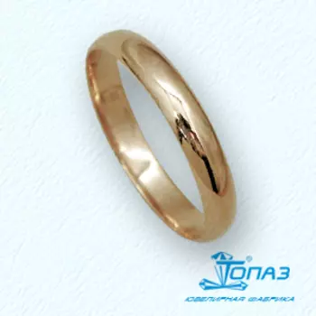 Кольцо обручальное из красного золота Линии Любви