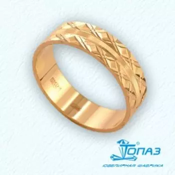 Кольцо обручальное из красного золота Линии Любви