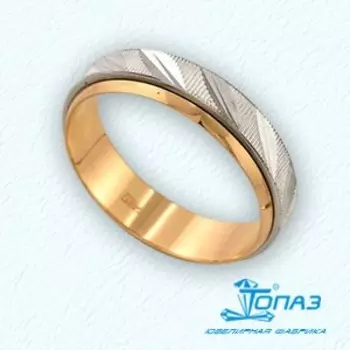 Кольцо обручальное из красного золота Линии Любви