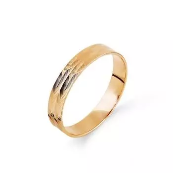 Кольцо обручальное из красного золота Линии Любви