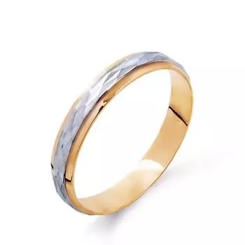 Кольцо обручальное из красного золота Линии Любви