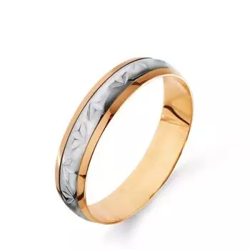 Кольцо обручальное из красного золота Линии Любви