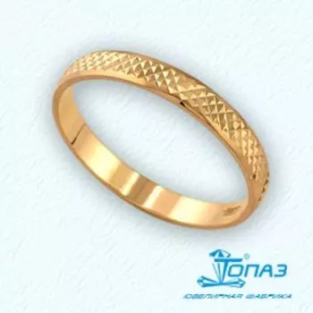 Кольцо обручальное из красного золота Линии Любви
