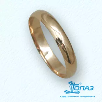 Кольцо обручальное из красного золота Линии Любви