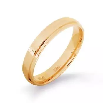 Кольцо обручальное из красного золота Линии Любви