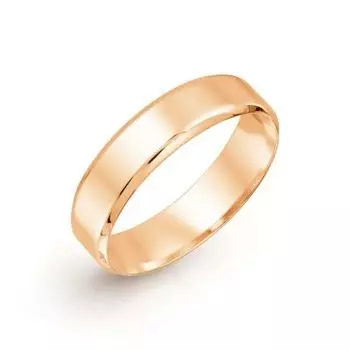 Кольцо обручальное из красного золота Линии Любви