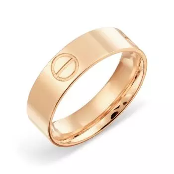 Кольцо обручальное из красного золота Линии Любви