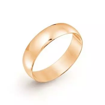 Кольцо обручальное из красного золота Линии Любви