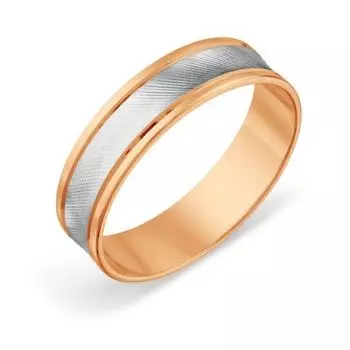 Кольцо обручальное из красного золота Линии Любви