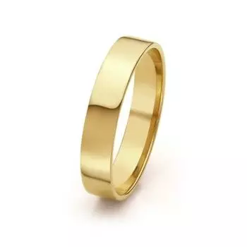 Кольцо обручальное из желтого золота Линии Любви