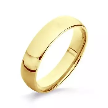 Кольцо обручальное из желтого золота Линии Любви