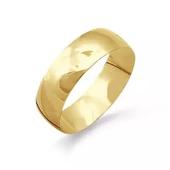 Кольцо обручальное из желтого золота Линии Любви