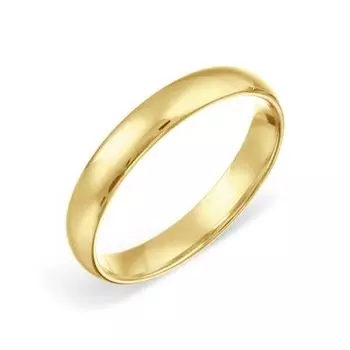 Кольцо обручальное из желтого золота Линии Любви