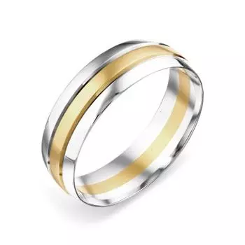 Кольцо обручальное из желтого золота Линии Любви